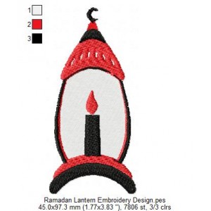 Ramadan Lantern Embroidery Design